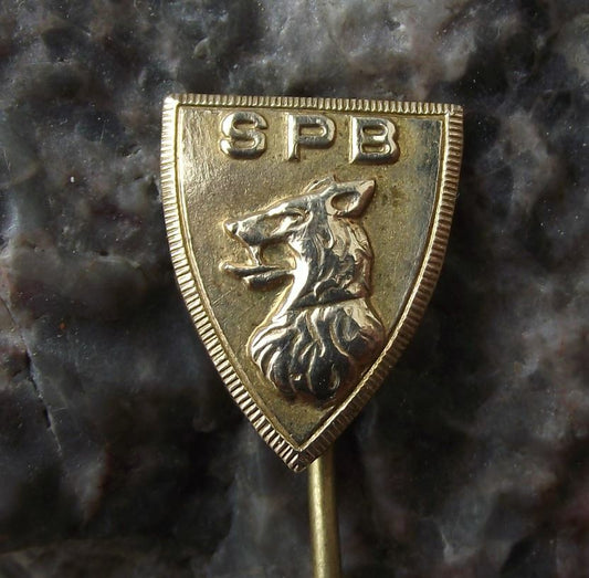Antique SPB Anti Fascist Fighters Union of Czechoslovakia Wolf Head Pin Badge - Badgecrazy