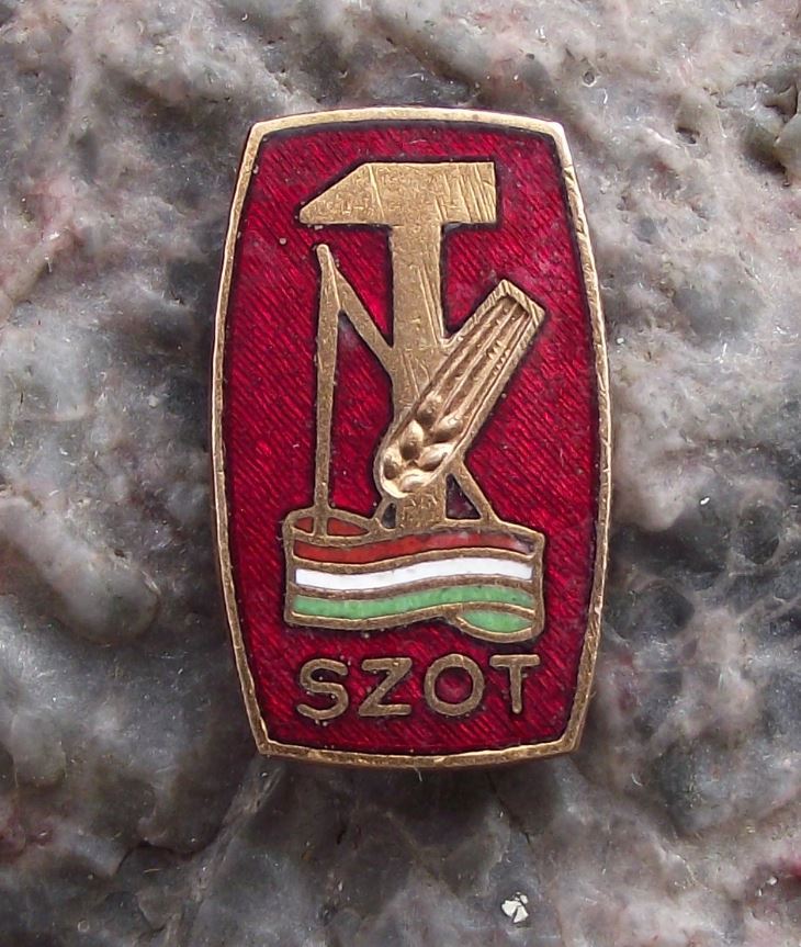 Antique SZOT National Council of Trade Unions Hungary Members Pin Badge - Badgecrazy