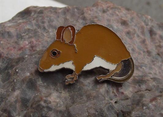 Wood Harvest Field Mouse Woodmouse Common Wild Mice Rodent Pin Badge