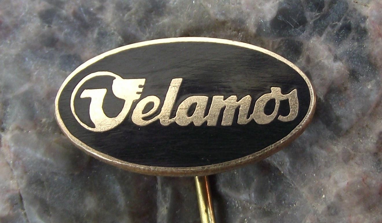Vintage Velamos Bicycle Motorbike Works Oval Logo Cycle Bike Cycling Pin Badge - Badgecrazy