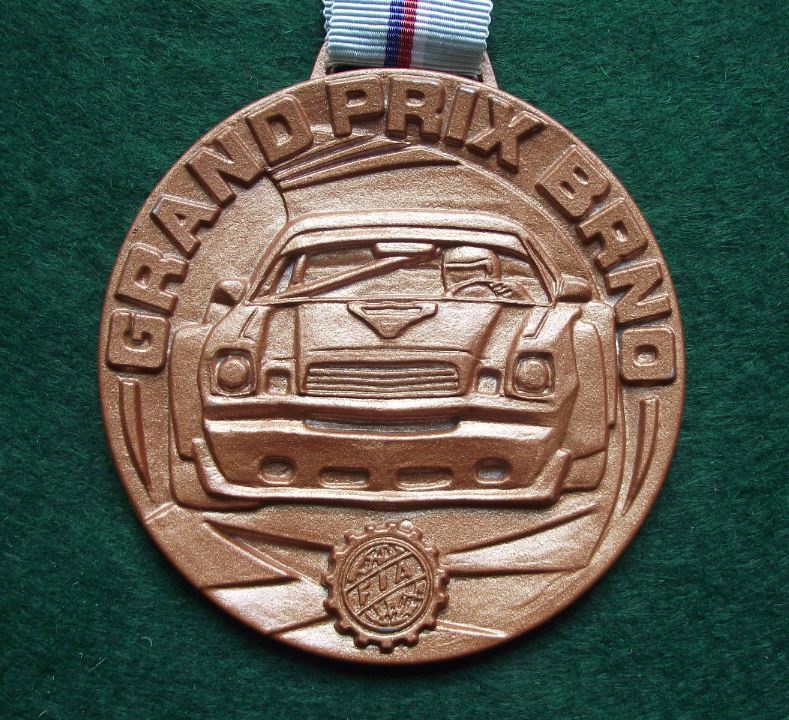 FIA Official Rally Championships Venue Brno Grand Prix Track Ribbon Medal - Badgecrazy