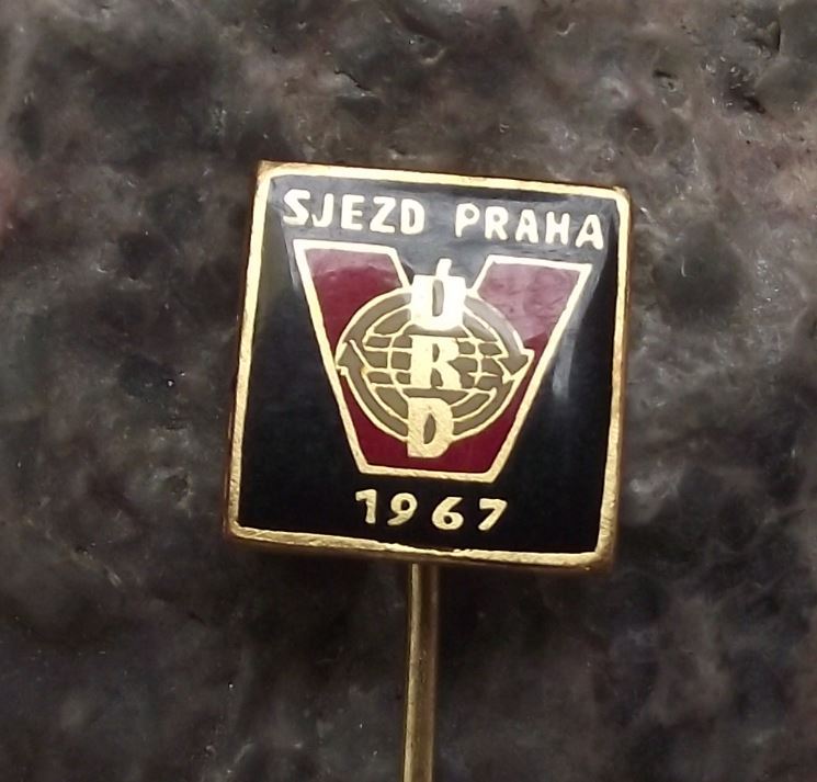 1967 URD Czech Central Trade Union General Assembly Conference Pin Badge - Badgecrazy