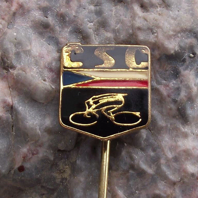 Vintage CSC Czech Cycling Federation Club Association Bicycle Members Pin Badge - Badgecrazy