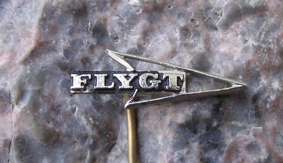 Vintage Flygt Water Wastewater Pumps Mixers Engineering Company Pin Badge - Badgecrazy