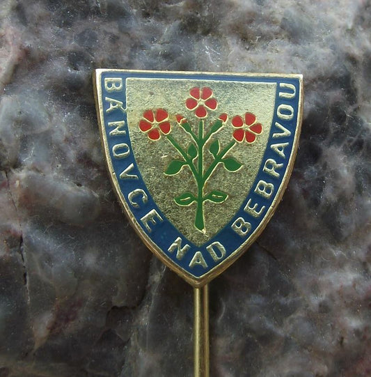 Antique Banovce nad Bebravou Heraldic Crest Town Slovakia Coat of Arms Pin Badge - Badgecrazy