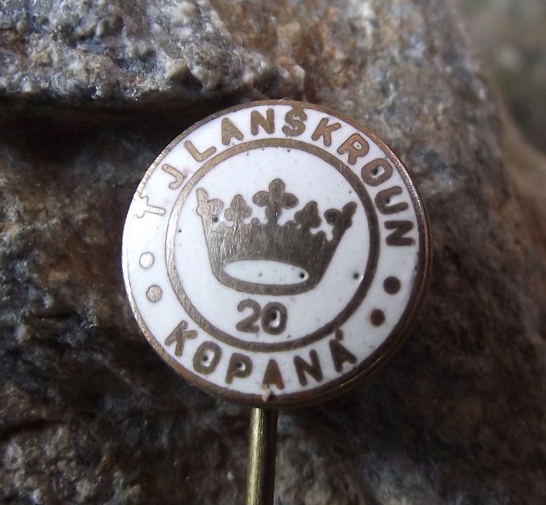 1965 TJ Lanskroun Prague Football Soccer Club Czech Supporters Pin Badge - Badgecrazy
