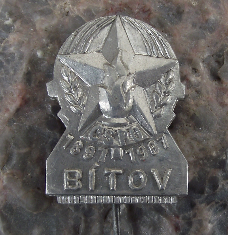 1967 CSPO Czech Fire Fighter Union Fireman Bitov 70th Anniversary Pin Badge - Badgecrazy
