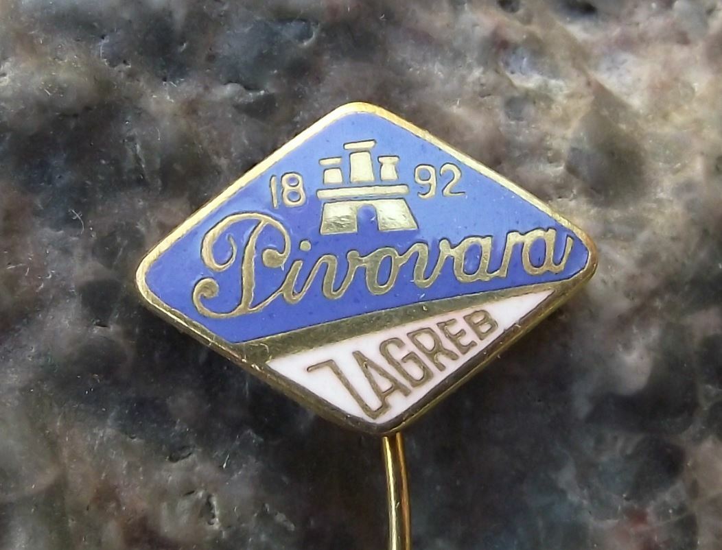 Antique Pivovara Zagreb 1892 Croatia Brewery Lager Beer Pin Badge - Badgecrazy