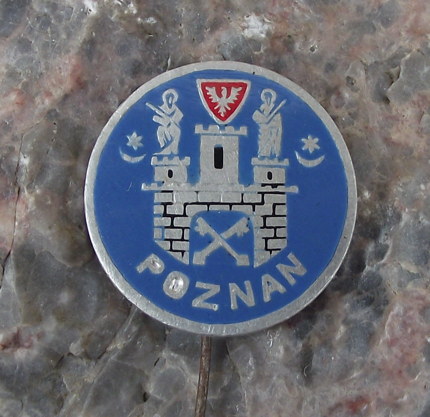 Vintage Poznan Poland City Heraldic Crest Official Polish Coat of Arms Pin Badge - Badgecrazy