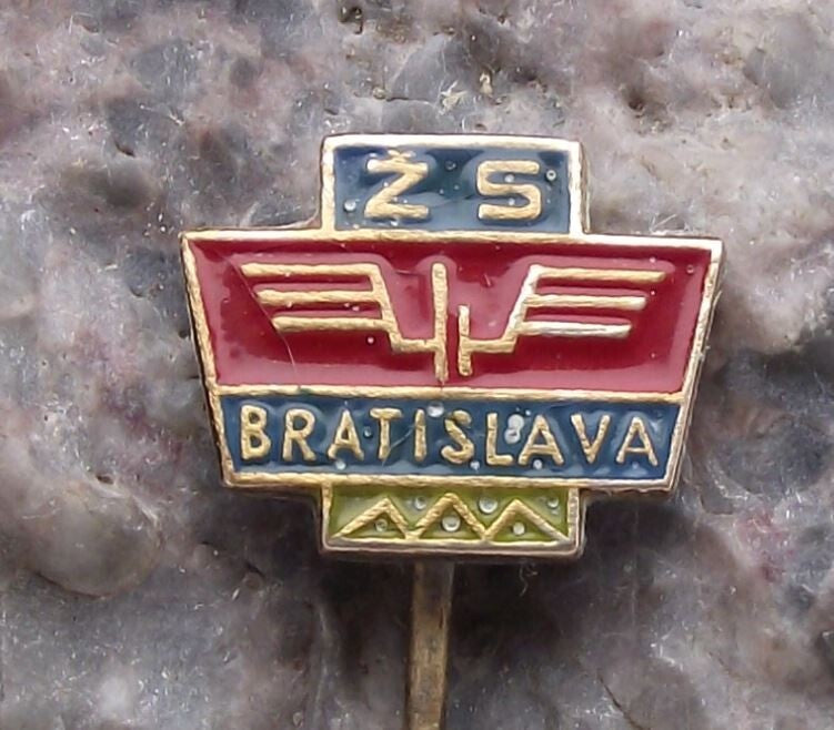 Vintage ZS Bratislava Czech Railway System CSD Rail Repair Logistics Pin Badge