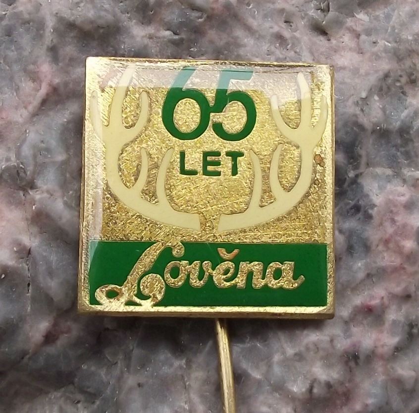 1985 Lovena Czech Double Barrelled Shotgun & Rifle Maker Stag Trophy Pin Badge - Badgecrazy