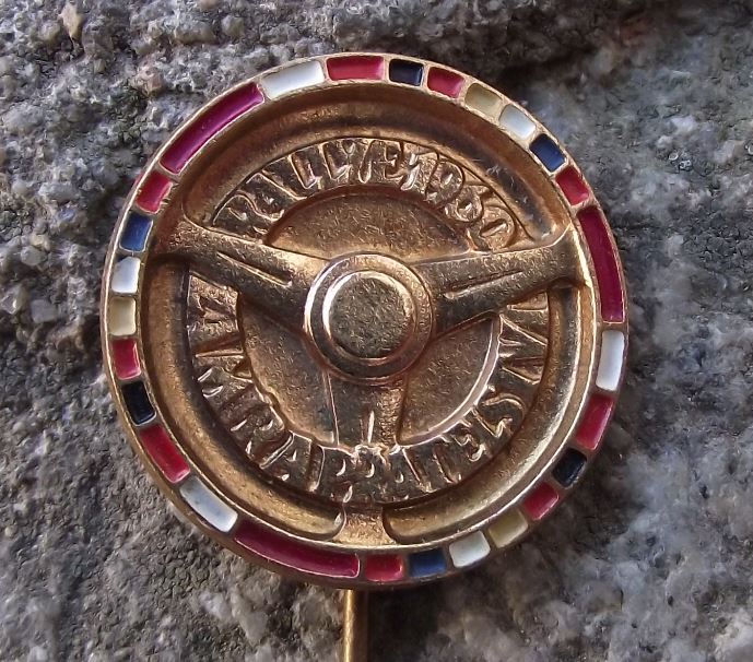 1960 International Car Rally for Peace & Friendship Steering Wheel Pin Badge - Badgecrazy