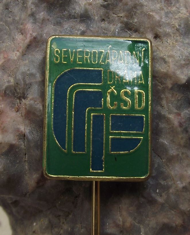 Vintage Czechoslovakia Railway System CSD North West Rail Network Pin Badge - Badgecrazy