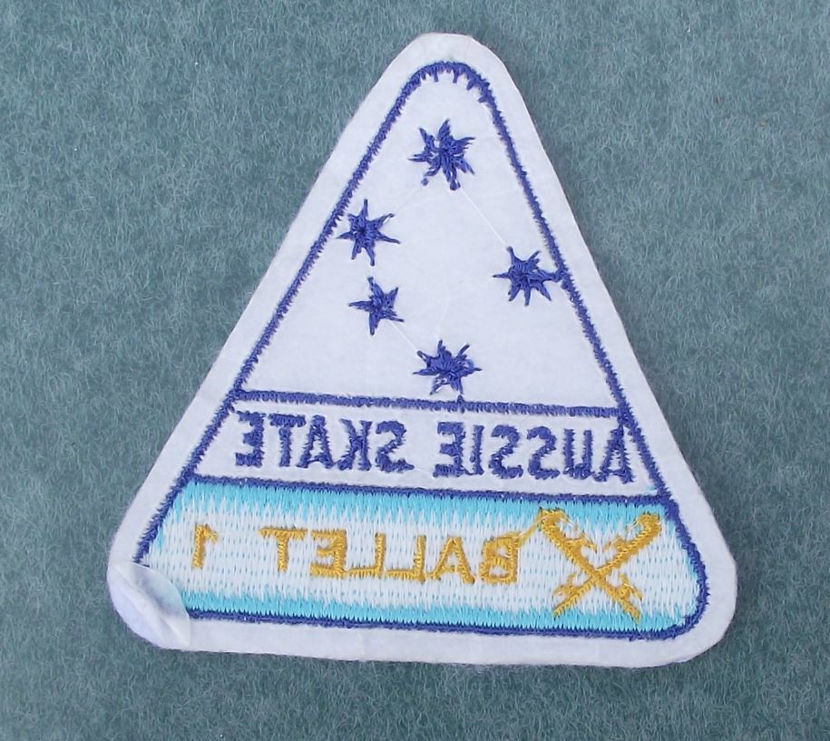 1980s Australia Triangle Aussie Ice Skating Skate Ballet 1 Sew on Clothes Patch - Badgecrazy