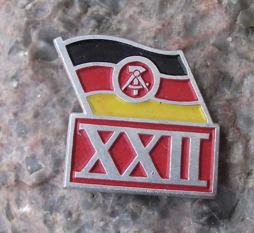 1971 East Germany DDR GDR 22nd Anniversary German GDR Commemorative Pin Badge - Badgecrazy