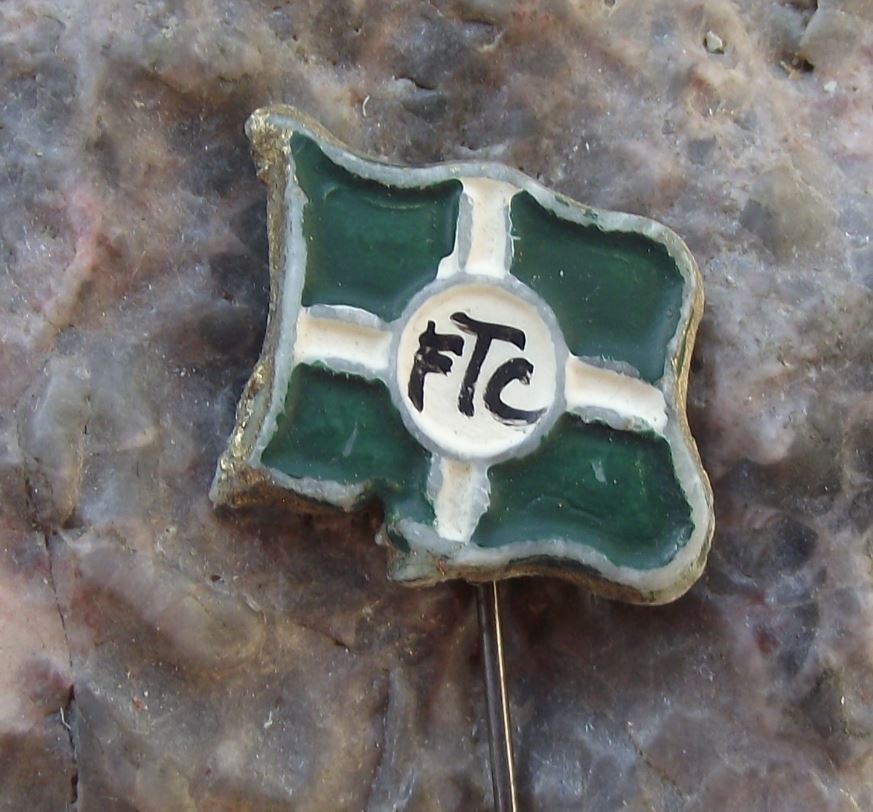 Antique Ferencvarosi Torna Club Bajnok Hand Painted Flag Football Pin Badge - Badgecrazy