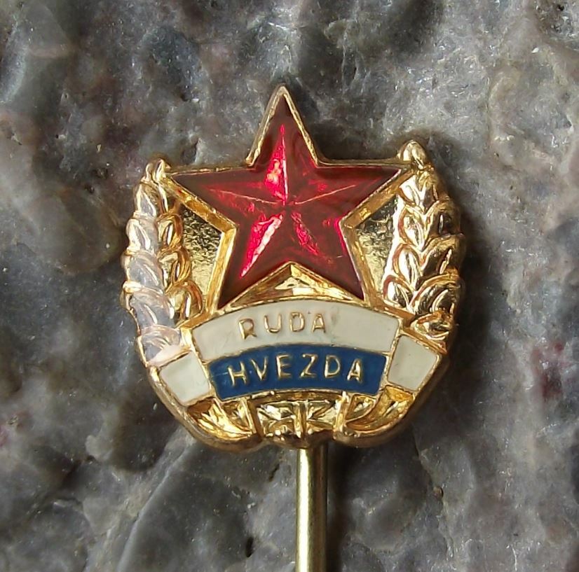 Vintage TJ Ruda Hvezda Red Star Soccer Football the Police Sports Club Pin Badge - Badgecrazy