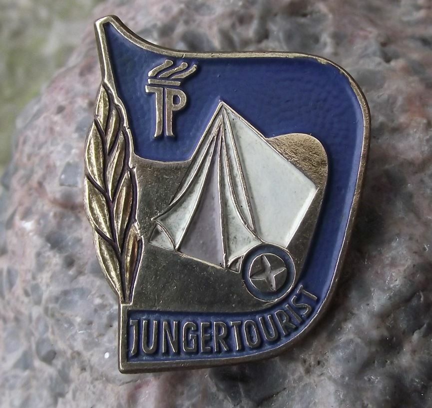 Vintage Thalmann Pioneer Movement Young Tourist Camping Tent DDR Pin Badge - Badgecrazy