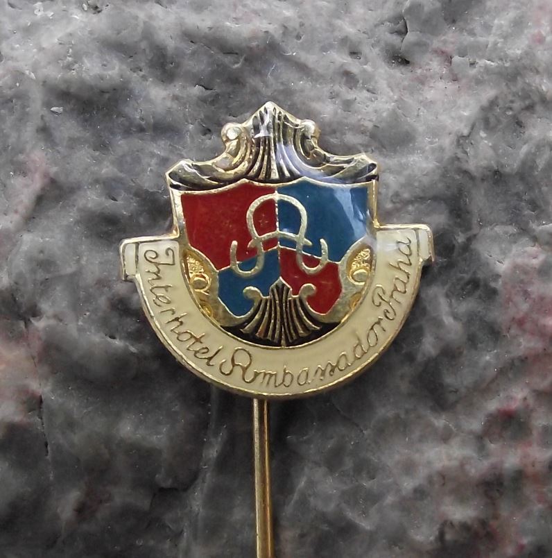 Antique Ambassador Hotel Wenceslas Square Art Nouveau Deco Building Pin Badge - Badgecrazy