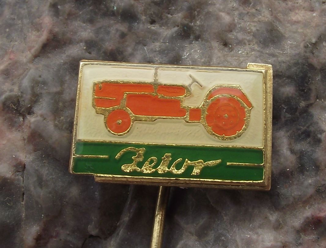 Antique Zetor Tractors Czech Agricultural Farming Machines Farm Orange Pin Badge - Badgecrazy