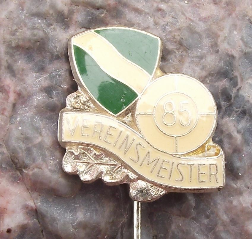 1985 Rheinland Shooting German Defence Association Club Champion Pin Badge - Badgecrazy