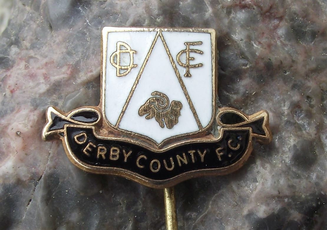 Vintage Derby County DCFC Ram Mascot English Football Club Soccer Pin Badge - Badgecrazy