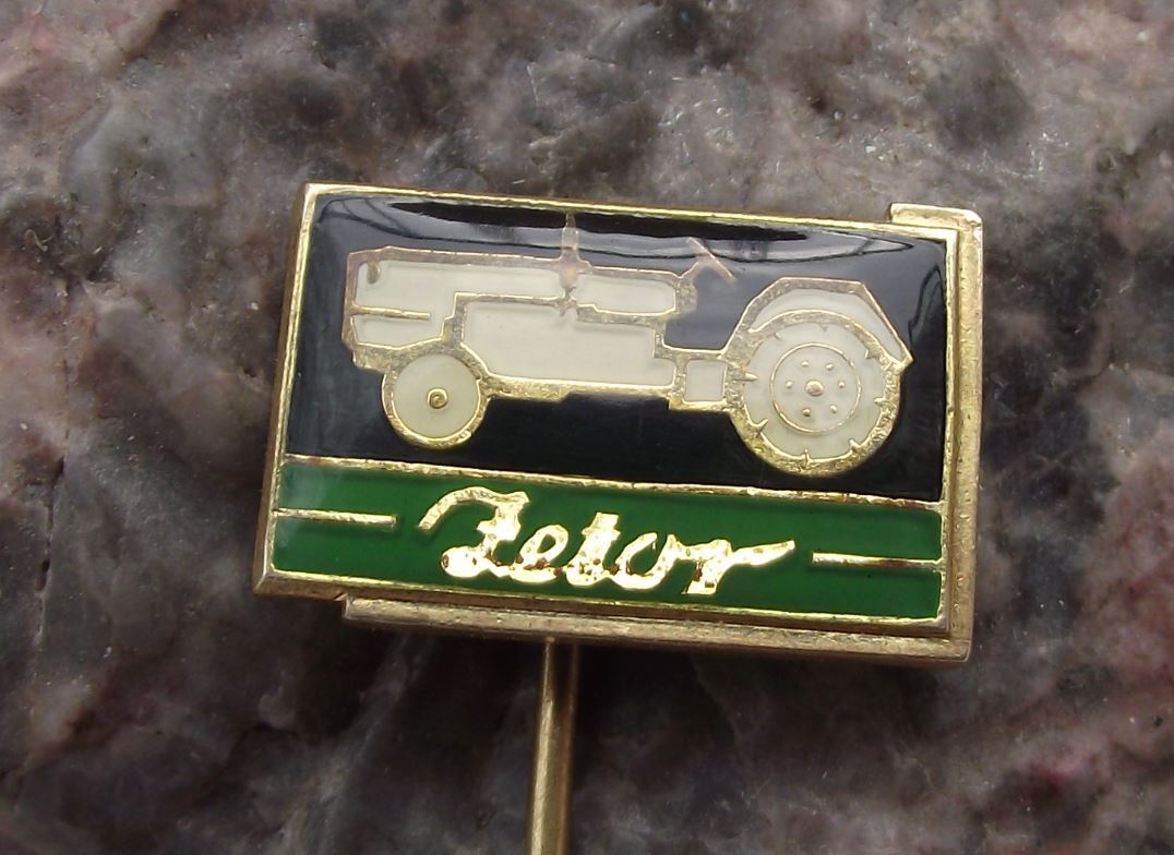 Antique Zetor Tractors Czech Agricultural Farming Machines Farm Black Pin Badge - Badgecrazy