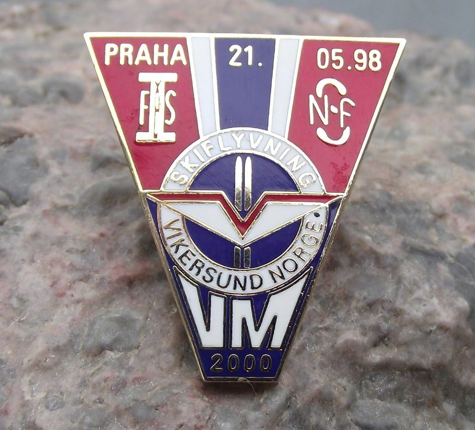 2000 FIS Ski Flying Skiing World Cup Championships Vikersund Norway Pin Badge - Badgecrazy