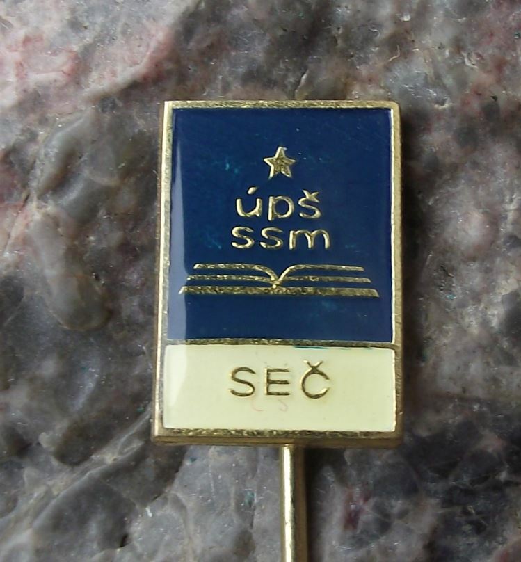 Vintage SSM Socialist Youth Czech Political School Sec Communist Party Pin Badge - Badgecrazy