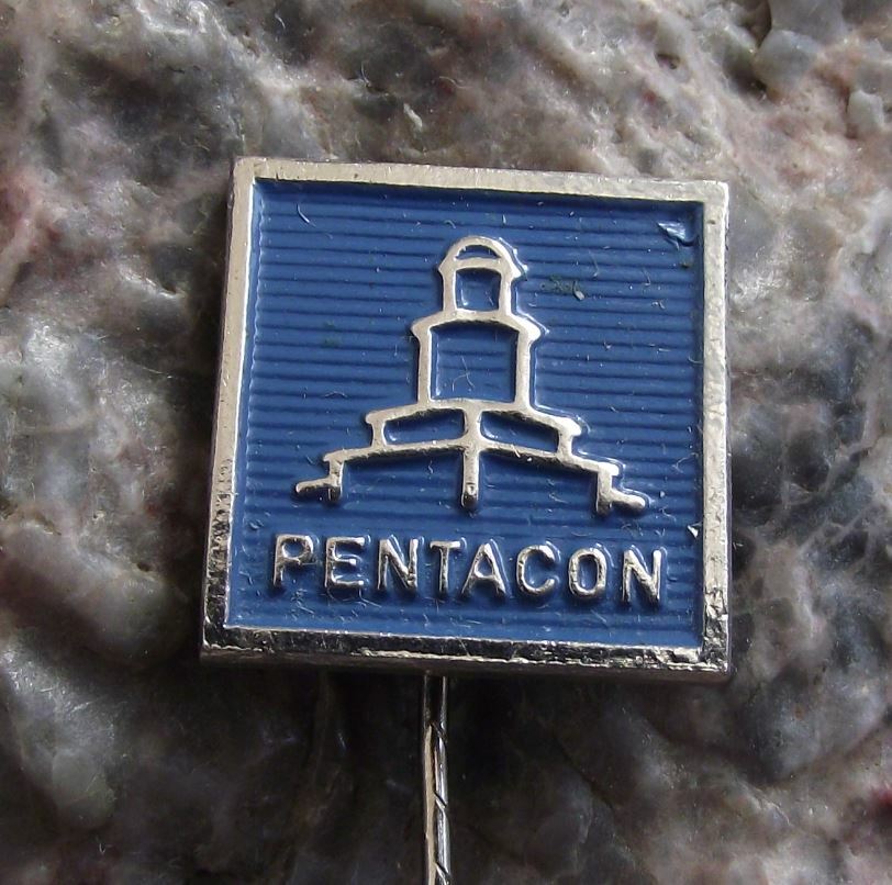 Vintage Pentacon SLR Camera Lens Pentaprism Dresden German Advertising Pin Badge - Badgecrazy