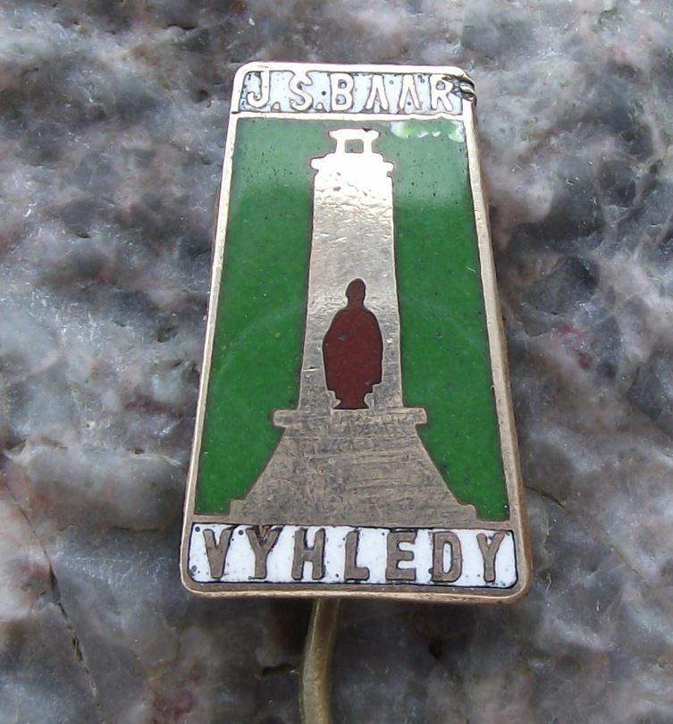 Antique Jindrich J S Baar Monument Catholic Priest Poet Writer Czech Pin Badge - Badgecrazy