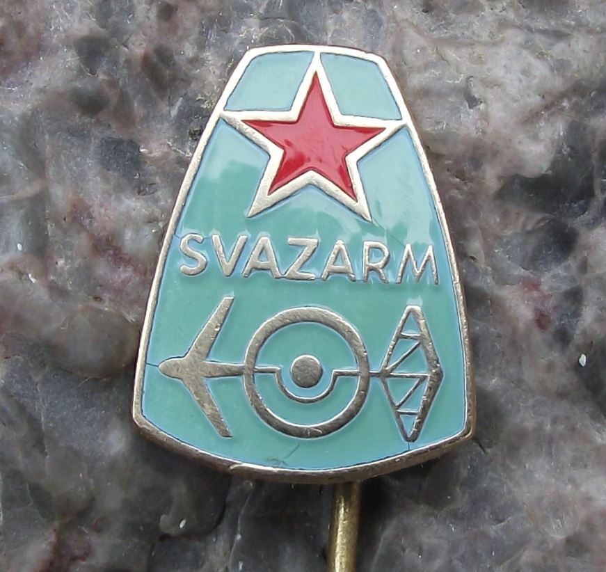 Vintage Svazarm Czechoslovakia Military Cold War Army Reservist Member Pin Badge - Badgecrazy