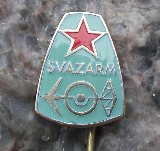 Vintage Svazarm Czechoslovakia Military Cold War Army Reservist Member Pin Badge - Badgecrazy