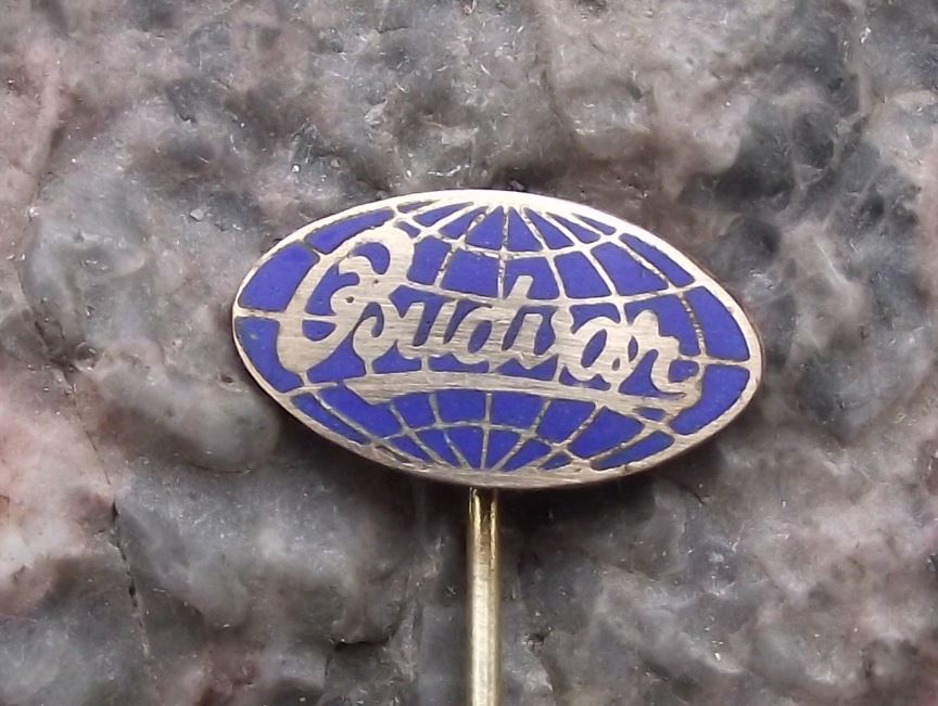 Antique Budvar Original Czech Budweiser Brewery Lager Beer Pin Badge Blue - Badgecrazy