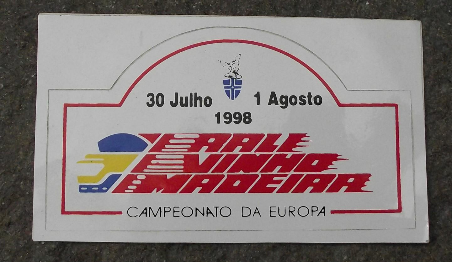 1998 Rali Vinho Madeira Car Rally Motor Racing Race ERC Sticker Decal - Badgecrazy