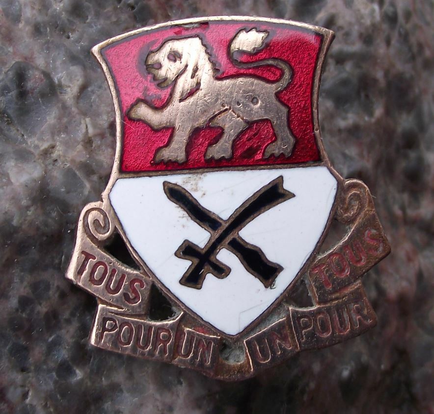 Vintage US Army 15th Cavalry Regiment One for All DUI Clutchback Pin Badge - Badgecrazy