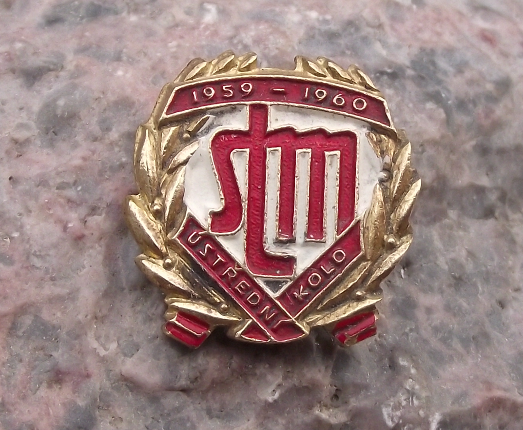 1959 STM Czechoslovakia Creativity Competition Communist Youth Finals Pin Badge - Badgecrazy
