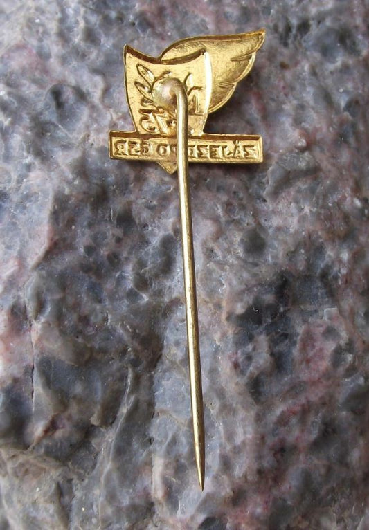 1958 Czech National Theater Prague Theatre Divadlo 75th Anniversary Pin Badge - Badgecrazy