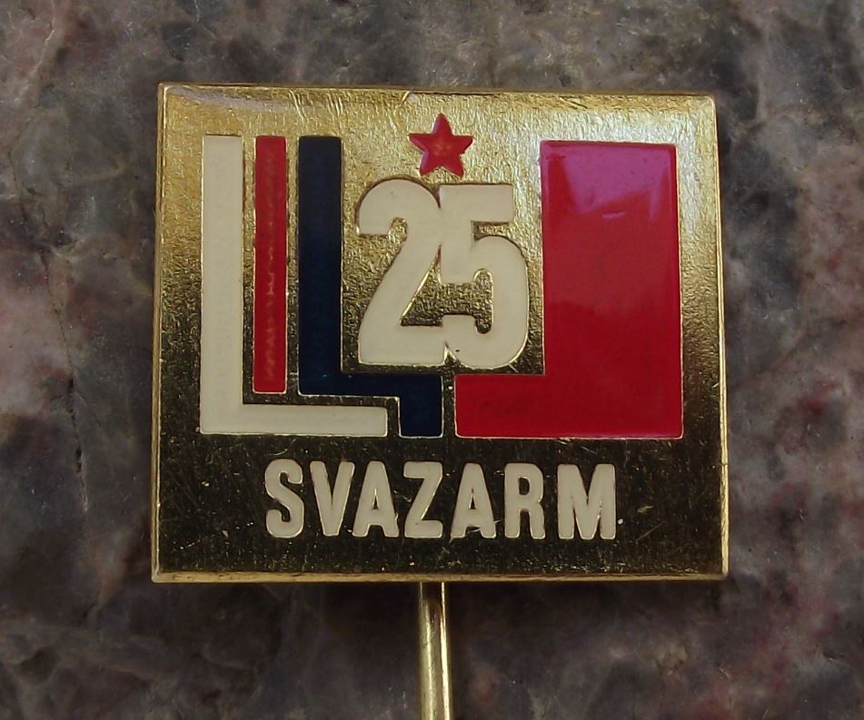 1976 Svazarm Czech Army Reserve 25th Anniversary Military Paramilitary Pin Badge - Badgecrazy