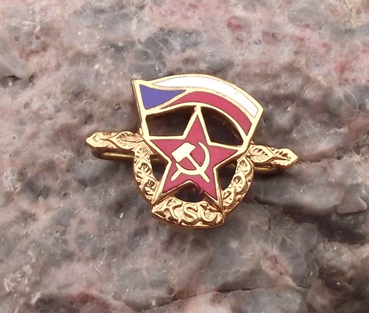 Vintage KSC Czechoslovakia Communist Party Official Membership Brooch Pin