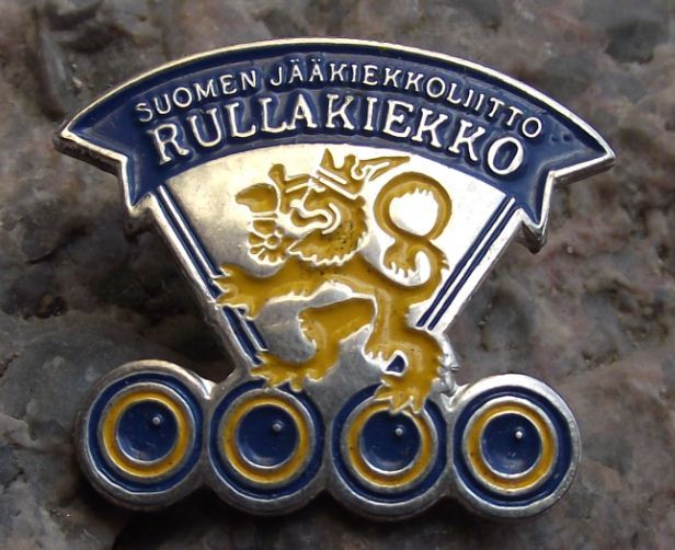 Finland Finnish Inline Roller Hockey Association Silver Metal Tie Pin - Badgecrazy