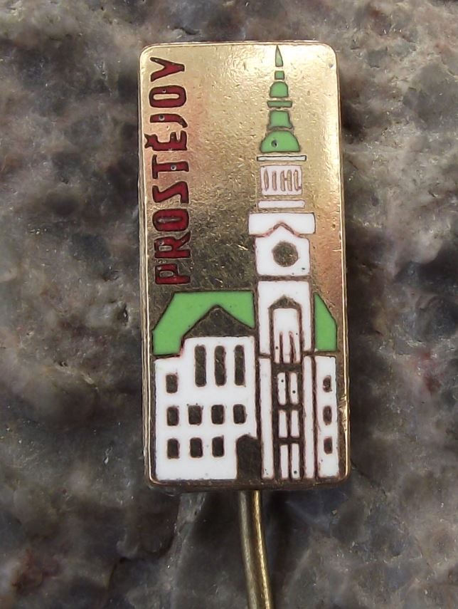 Antique Prostejov Town Hall Czechoslovakia Tourist Souvenier Pin Badge - Badgecrazy