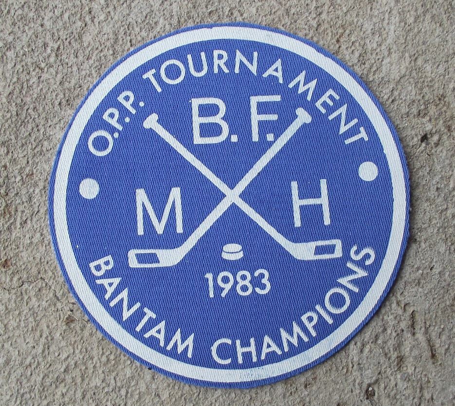 1983 Bishops Falls Minor Hockey BFMH Bantam Champions Sew on Clothes Patch - Badgecrazy