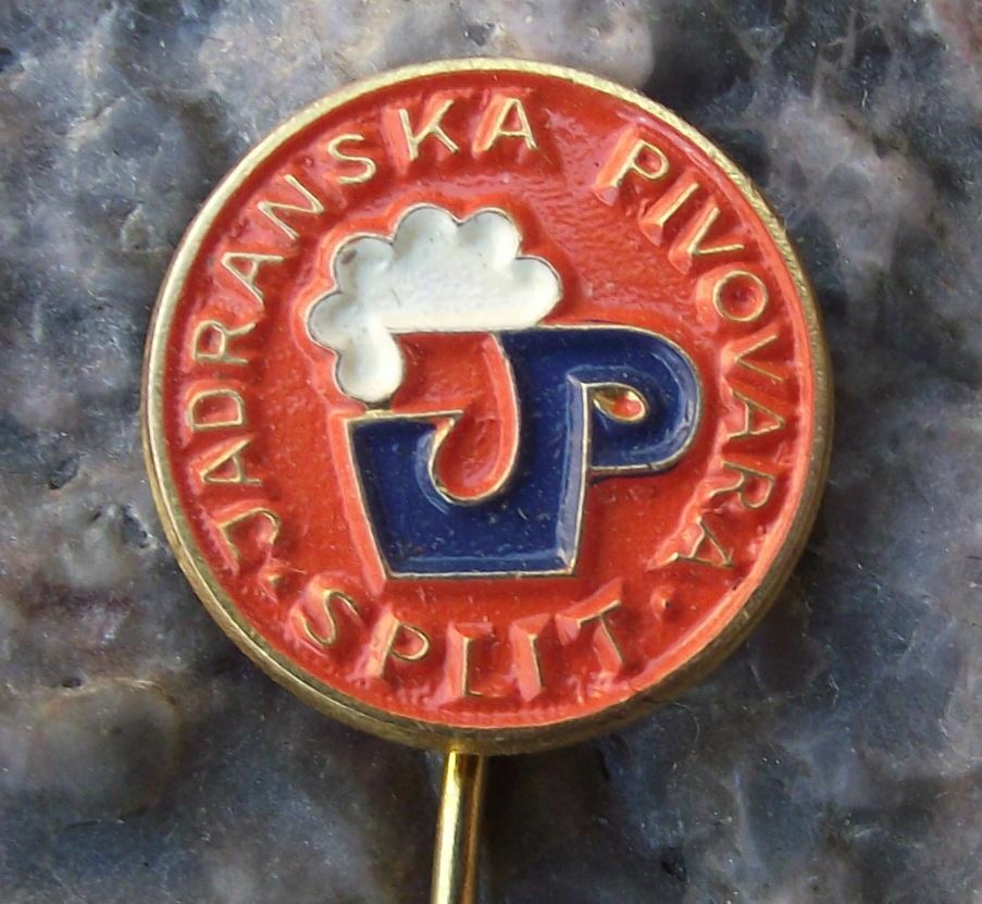 Antique Jadranska Pivovara Croatia Split Brewery Lager Foaming Beer Pin Badge - Badgecrazy