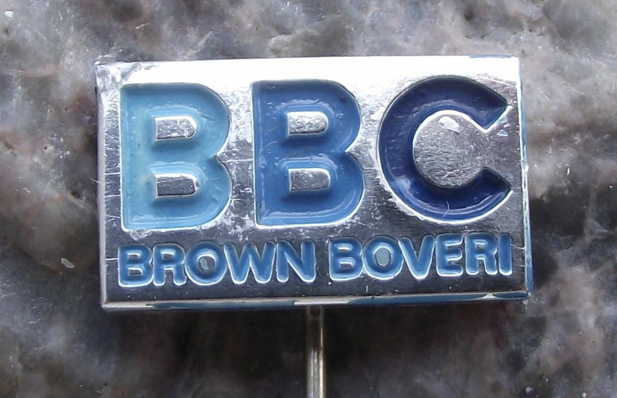 Vintage BBC Brown Boveri Swiss Engineering Maschinenfabrik Oerlikon Pin Badge - Badgecrazy