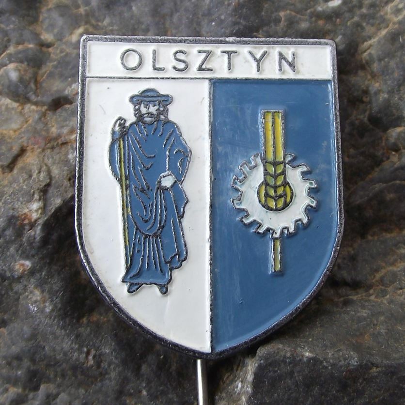 Vintage Olsztyn Polish City Poland Heraldic Crest Coat of Arms Pin Badge - Badgecrazy