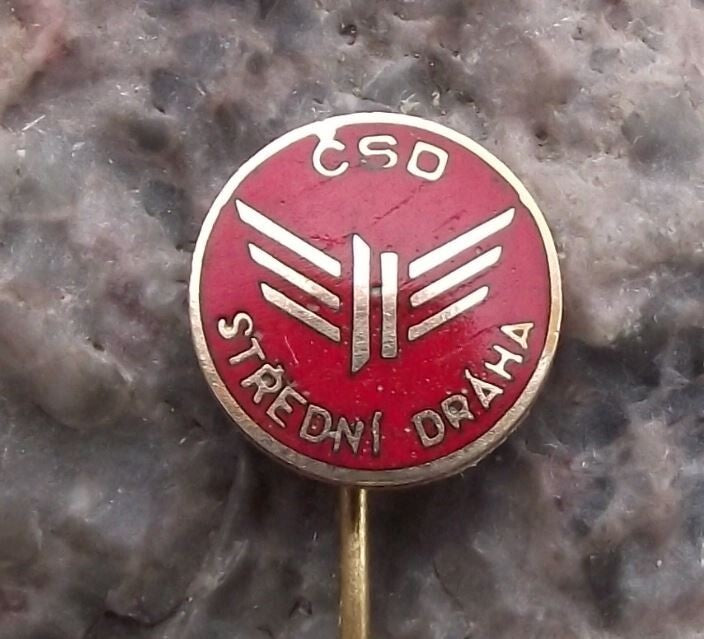 Vintage Czechoslovakia Czech Railway CSD Central Region Rail Train Pin Badge - Badgecrazy
