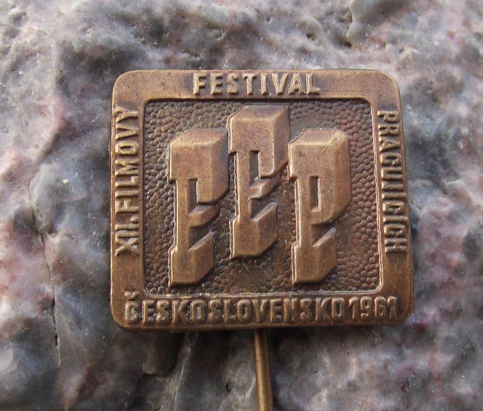 1961 FFP Czech Filmovy Exhibition 12th Communist Workers Film Festival Pin Badge - Badgecrazy