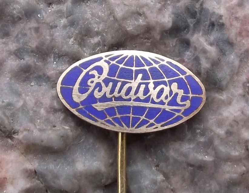 Antique Budvar Original Czech Budweiser Brewery Lager Beer Pin Badge Blue - Badgecrazy