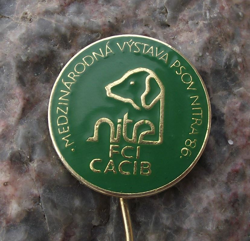 1986 CACIB International World Champion Dog Show FCI Event Slovakia Pin Badge - Badgecrazy